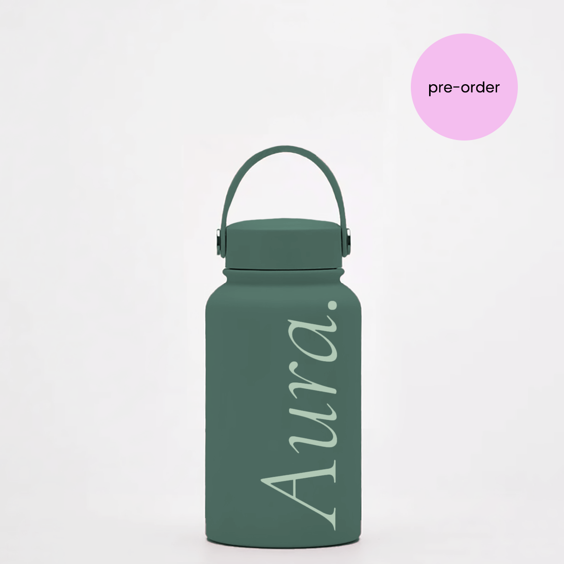 Aura. 'moss green' mini bottle 650ml